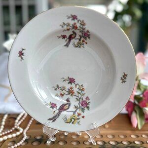 2 VTG Kahla GDR Bowls, Bird and Floral Design, Made in German Democratic Republi